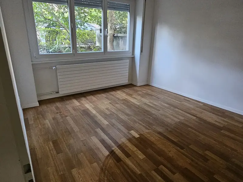 Pièce à vivre lumineuse, parquet propre